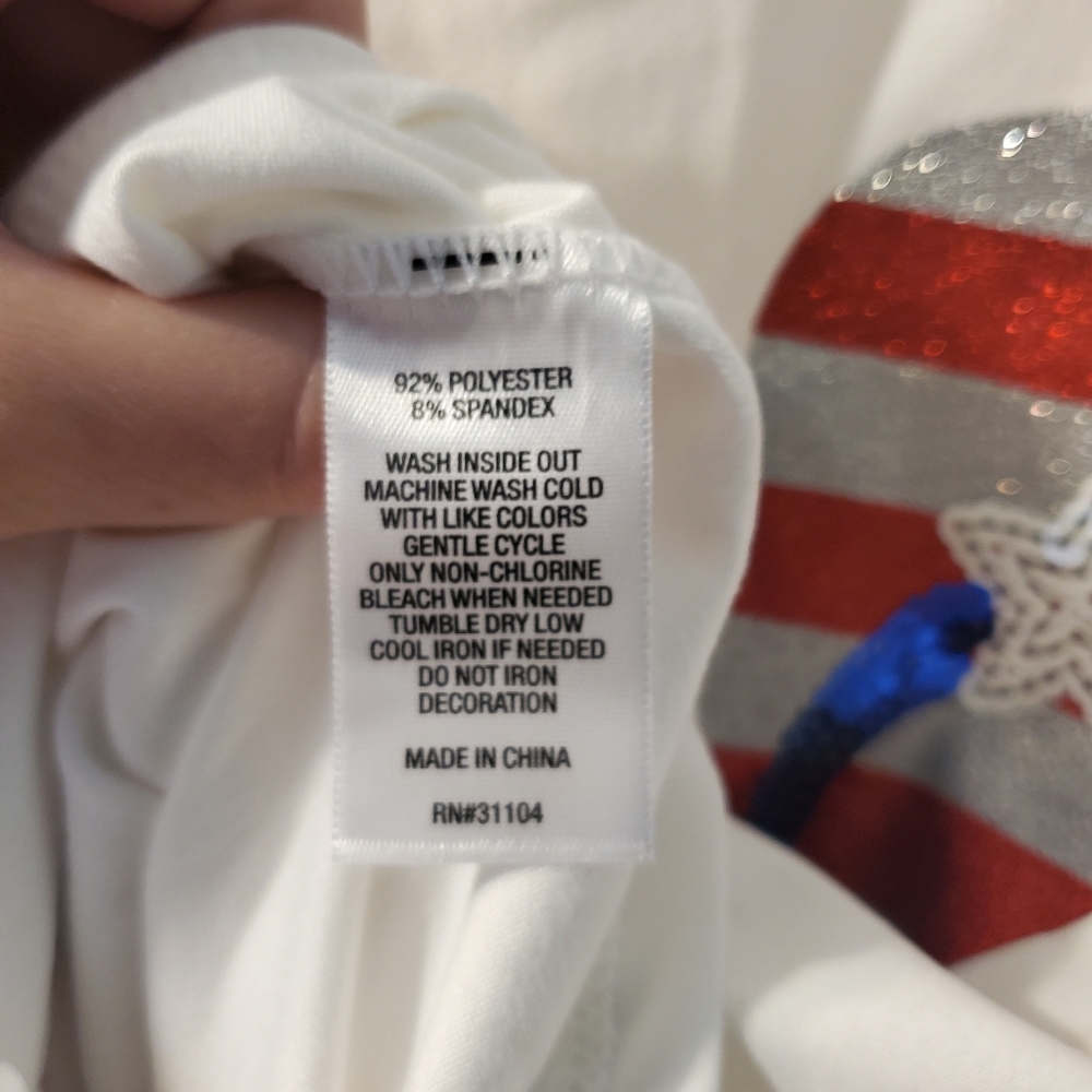 Liberty Park Glitter American Flag Flip Flop top - Picture 6 of 6